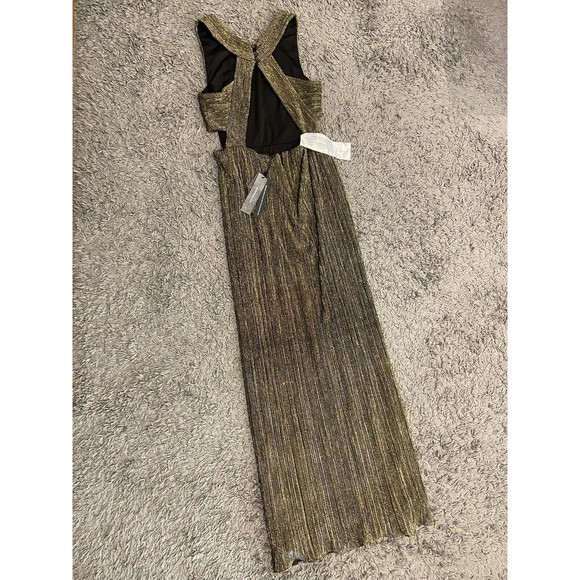 BCBGMAXAZRIA NEW Gold Shimmer Metallic Evening Gown Size XL - Picture 12 of 15